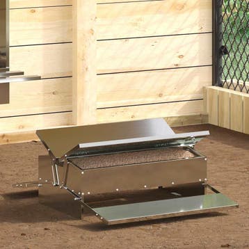 vidaXL Kip trekvoeder zilver 75 x 53 x 20,5 cm 10 kg, Verzenden, Nieuw