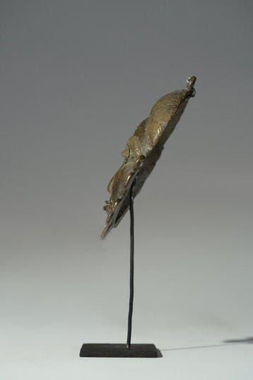 Een bronzen masker - Baule - Ivoorkust (Zonder minimumprijs)