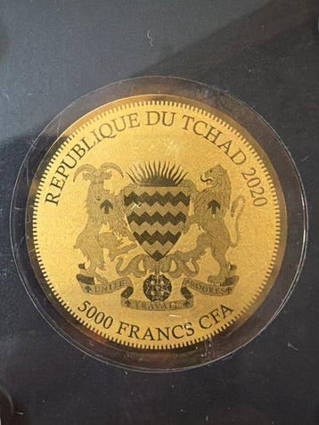 Tsjaad. 5000 Francs 2020 St. George 1/200 Oz (.999) (Zonder