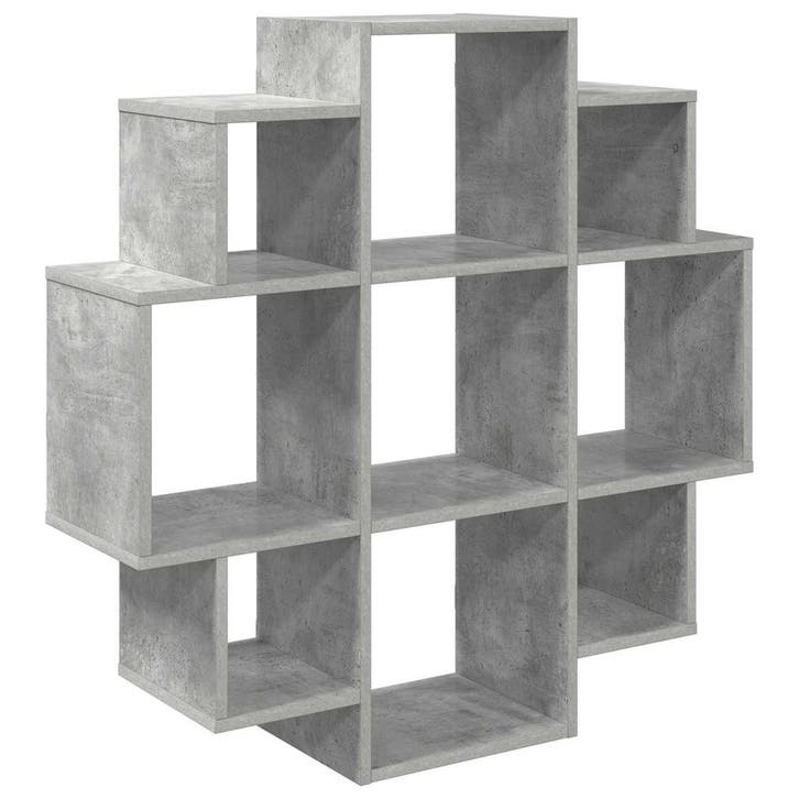 vidaXL Wandplank Betongrijs 90 x 25 x 90 cm Bewerkt hout, Maison & Meubles, Armoires | Armoires murales, Envoi