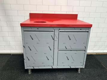 Elfinox Snijtafel met 2 lades en kanteldeur | 100 CM, Ophalen of Verzenden, Nieuw in verpakking