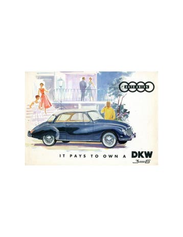 1959 DKW 3-6 BROCHURE ENGELS, Ophalen of Verzenden, Nieuw