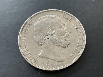 Nederland. Willem III. 2 1/2 Gulden 1874 (Zonder