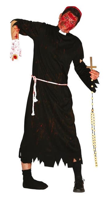 Zombie Halloween Kostuum Heren Priester L, Verzenden, Nieuw