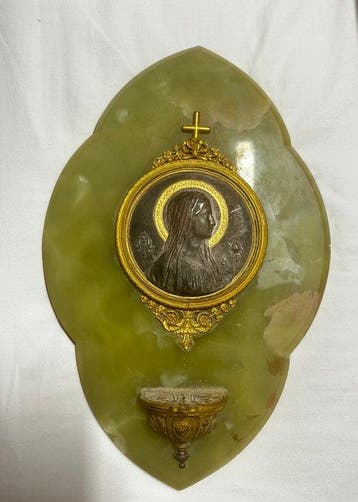 Doopvont - 1850-1900 - Antiek Frans Heilig Water - 34 cm