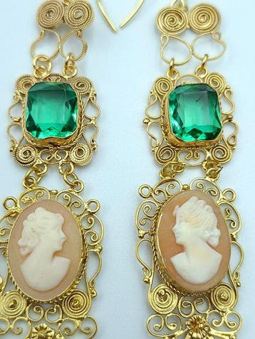 Zonder minimumprijs - Oorbellen Zilver, Verguld - 72.00ct.