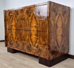 Comò Art Déco Museale Veneziano 1930 - Ladekast - Olijfhout