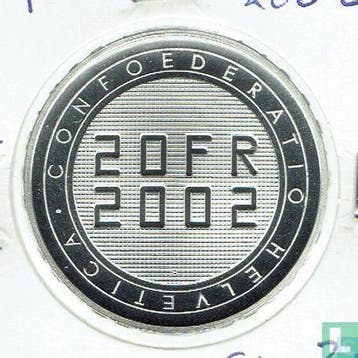 Zwitserland 20 franc 2002 (PROOF) Expo 2002, Verzenden, Overige landen, Losse munt, Goud