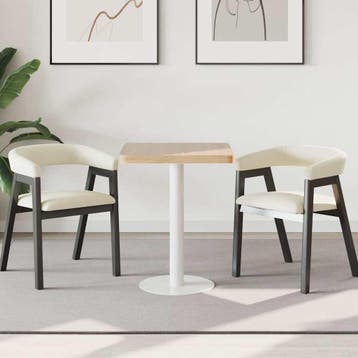 vidaXL Bistrotafel 60x60 cm MDF lichtbruin, Verzenden, Nieuw