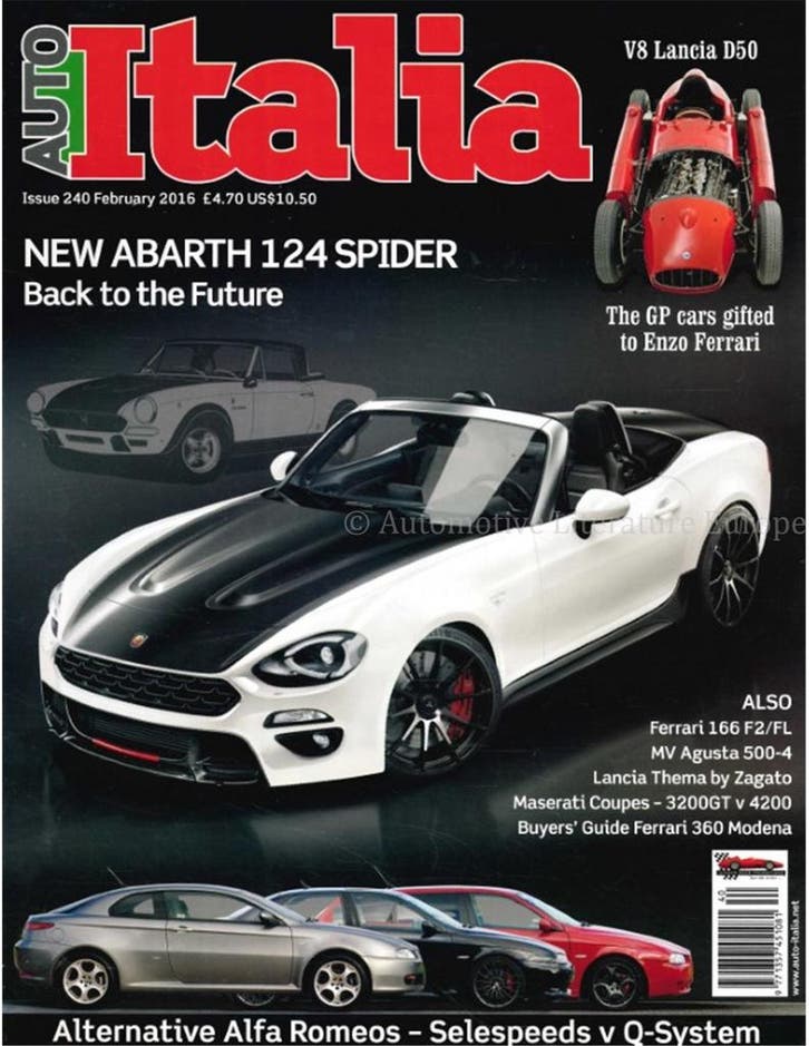 2016 AUTO ITALIA MAGAZINE 240 ENGELS, Livres, Autos | Brochures & Magazines