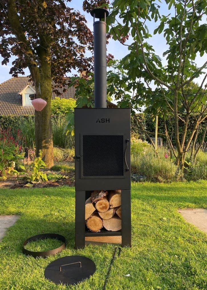 Houtkachel, BBQ, Kookkachel set, Terraskachel, Buitenkeuken, Tuin en Terras, Buitenkeukens, Houtskool, Nieuw, Vrijstaand, Verzenden