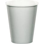 Zilveren Bekers 256ml 8st, Verzenden