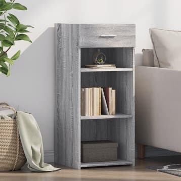 vidaXL Dressoir 40x42,5x93 cm bewerkt hout grijs sonoma, Verzenden