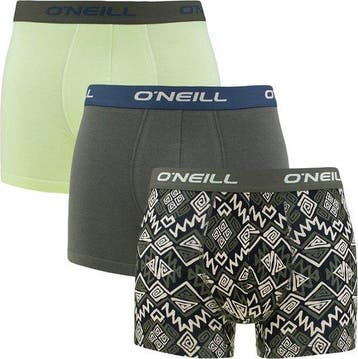2dekans | ONeill heren 3P boxers ikat & effen groen - Maat, Ophalen of Verzenden