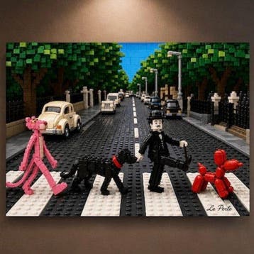 Lego Merchandise - Pink Abbey – Luxury LEGO Street Art