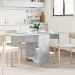 vidaXL Eettafel 138 x 70 x 73,5 cm Bewerkt hout Betongrijs, Huis en Inrichting, Tafels | Eettafels, Verzenden, Nieuw
