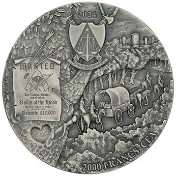 Kameroen. 2000 Francs 2024 Robin of The Hood Sherwood 2 Oz,