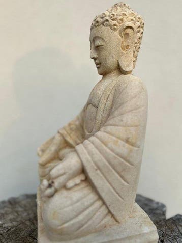 Statua Buddha antica in Pietra - Beeld - Buddha - Balinese