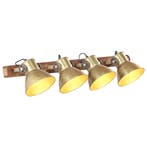 vidaXL Wandlamp industrieel E27 90x25 cm messingkleurig, Verzenden, Nieuw