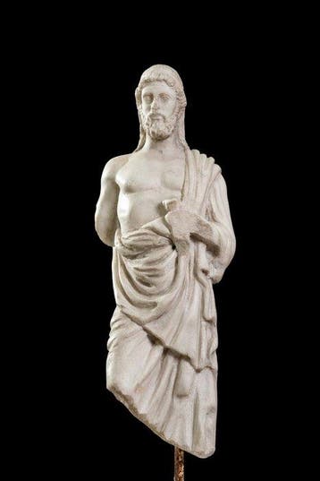Sculpture, Busto di Esculapio - 62 cm - Marbre, Antiek en Kunst