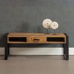 Salontafel Mangohout Britt 120 cm, Verzenden, Nieuw, Industriële meubels, Overige vormen