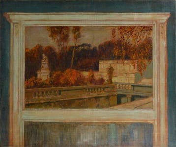 Franse school (XX) - Vue dun parc