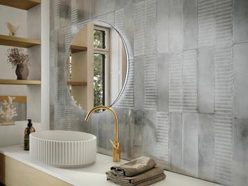 Wandtegel Grijs 7,5x30cm (Muurtegels, Afbouwmaterialen), Doe-het-zelf en Bouw, Tegels, Nieuw, 20 tot 40 cm, 10 m² of meer, Wandtegels