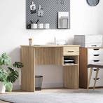vidaXL Bureau met lade Sonoma Eik 90 x 49 x 75 cm Bewerkt, Huis en Inrichting, Bureaus, Verzenden, Nieuw