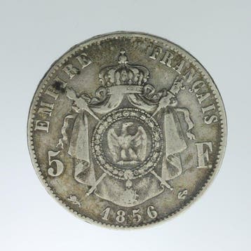 Frankrijk. Napoléon III. 5 Francs 1856-D, Lyon (Zonder