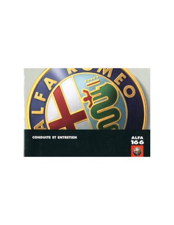 1999 ALFA ROMEO 166 OWNERS MANUAL FRENCH