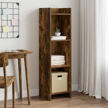 vidaXL Boekenkast Gerookt eiken 30 x 30 x 111 cm Bewerkt, Verzenden