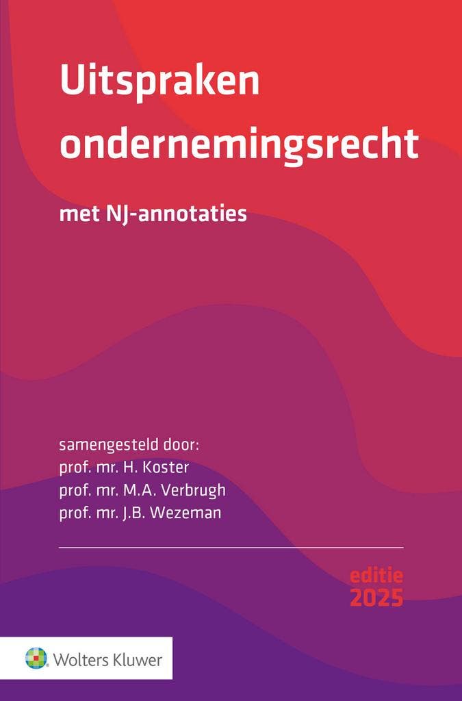 Uitspraken ondernemingsrecht 2025 / 2025 9789013171457, Boeken, Wetenschap, Zo goed als nieuw, Verzenden