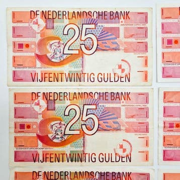 Nederland. - 6 x 25 Gulden 1989 - PL71 (Zonder minimumprijs)