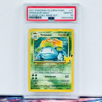 Pokémon Graded card - VENUSAUR-HOLO #15 - Pokémon - PSA 10, Nieuw