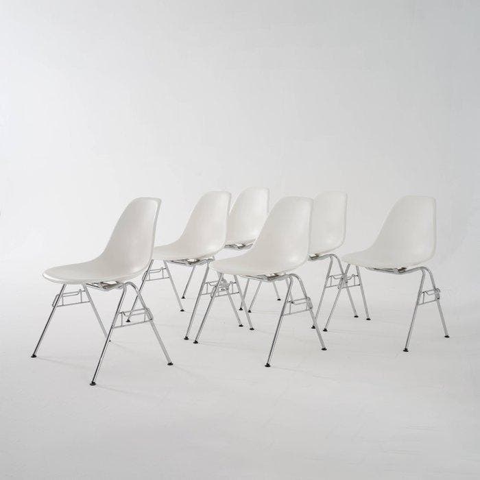 Vitra - E&A - Stoel (6) - Betreft DSS - PP, Chroom, Antiek en Kunst, Antiek | Meubels | Stoelen en Sofa's