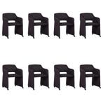 Set van 8 Leren eetkamerstoelen Icon - Toledo Merlin, Ophalen of Verzenden, Nieuw, Leer, Eén