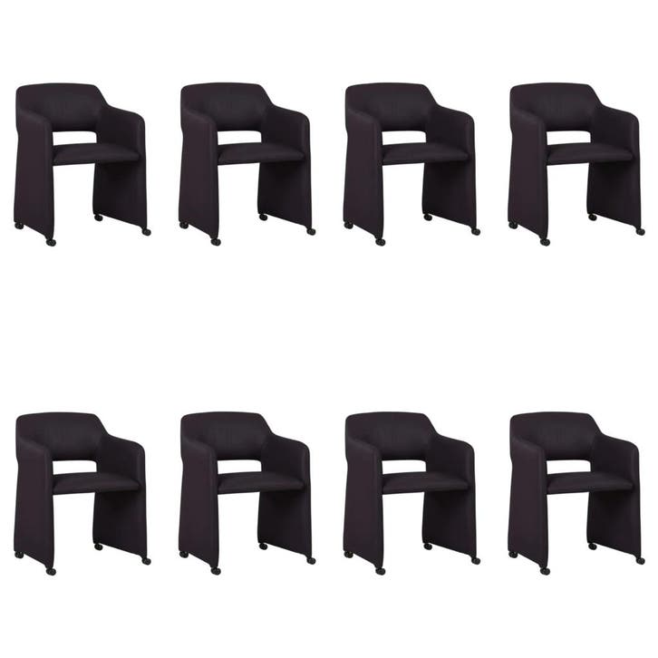 Set van 8 Leren eetkamerstoelen Icon - Toledo Merlin, Huis en Inrichting, Stoelen, Nieuw, Eén, Leer, Ophalen of Verzenden