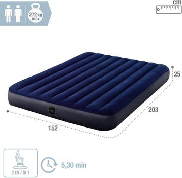 INTEX Dura-Beam luchtbed voor 2 personen, incl luchtpomp..., Ophalen of Verzenden