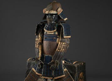 Armure de lépoque Edo (yoroi) avec des bonji - Métal, Soie,
