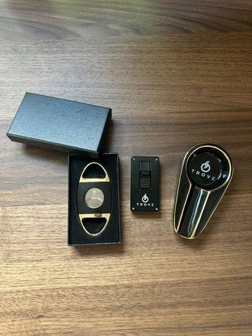 Trove - luxe set asbak knipper - Briquet - Céramique, Acier, Verzamelen, Nieuw