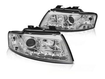 Daylight Chrome koplampen geschikt voor Audi A4 B6 cabrio, Verzenden