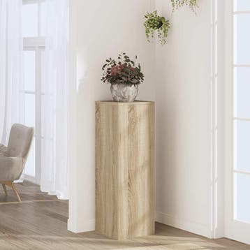 vidaXL Plantenstandaard 33x33x100 cm bewerkt hout sonoma, Tuin en Terras, Verzenden, Nieuw