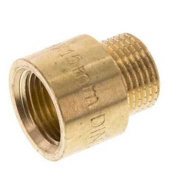 G 3/8 F/M Prolongateur en laiton DIN 3523 - 15 mm [2, Verzenden