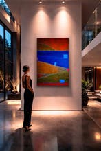 Maurizio Valch (1972) - XXL - Red Horizon Passage, Antiek en Kunst, Kunst | Schilderijen | Modern