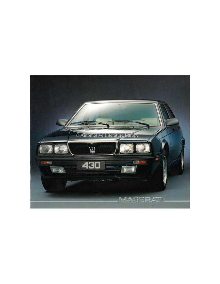 1989 MASERATI 430 BROCHURE DUITS, Boeken, Auto's | Folders en Tijdschriften