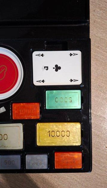 Pokerset - RARE Vintage Poker Set - Cardin - Cards - Chips -