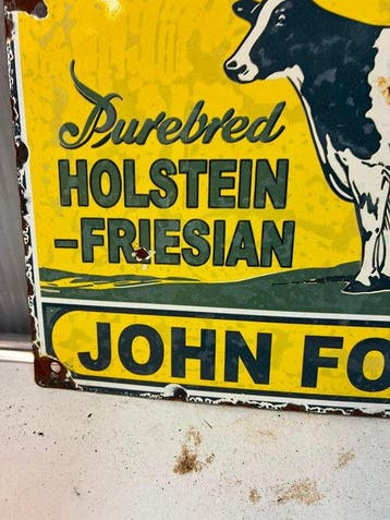 John Foster – Purebred Holstein-Friesian emaille veebord -