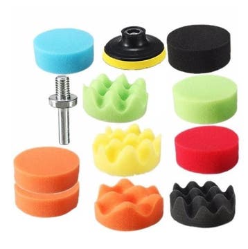 Sponzen set voor auto (boen/poets) met m10 adapter, Verzenden, Nieuw