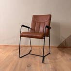 Leren eetkamerstoel Right met armleuning - Granada leer, Huis en Inrichting, Stoelen, Ophalen of Verzenden, Nieuw, Leer, Eén