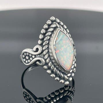 Zilver - Ring - opaal